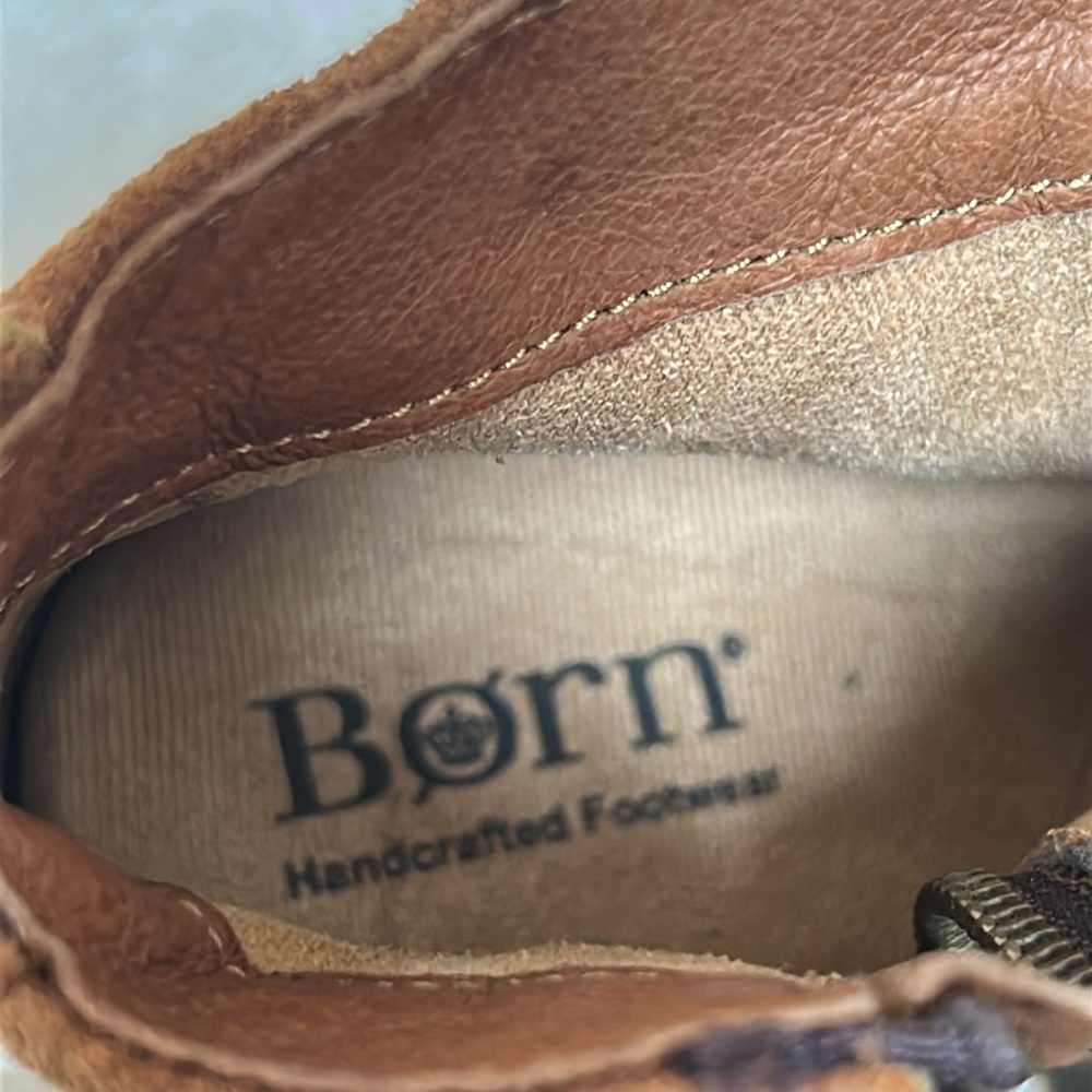 BORN Morroco Brown Suede side-zip Ankle Boots Size 7 - Picture 6 of 9